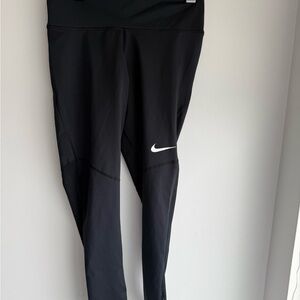 Nike Dri-FIT Black Leggings with White Accents